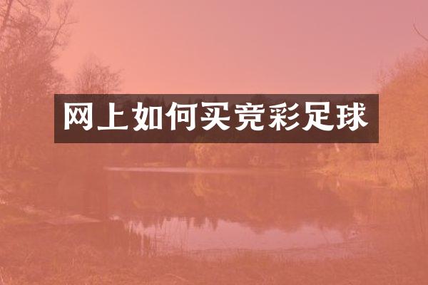 网上如何买竞彩足球