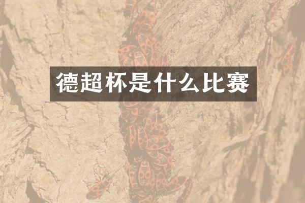 德超杯是什么比赛