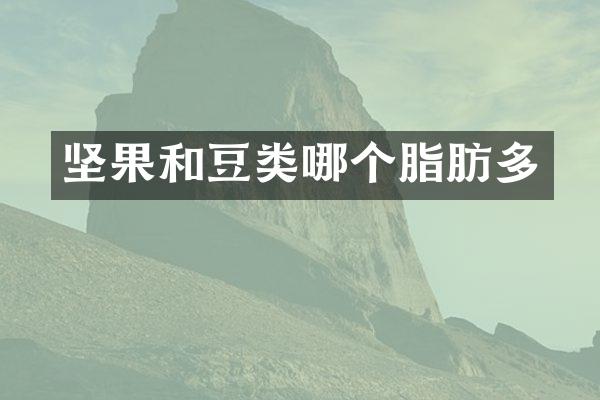 坚果和豆类哪个脂肪多