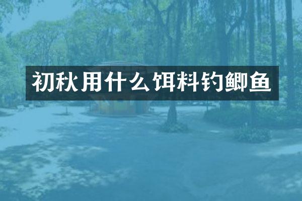 初秋用什么饵料钓鲫鱼