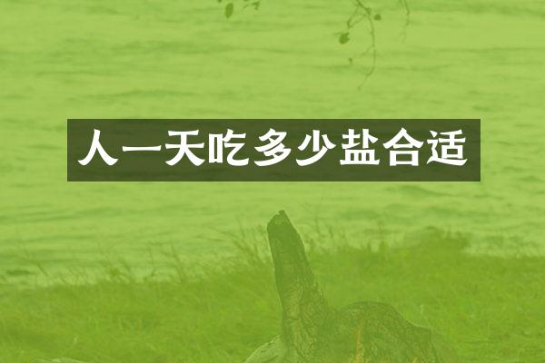 人一天吃多少盐合适