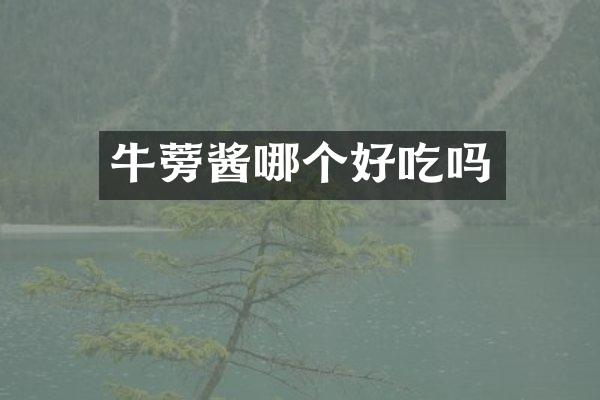 牛蒡酱哪个好吃吗