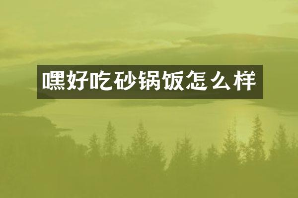 嘿好吃砂锅饭怎么样