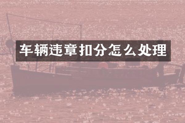 车辆违章扣分怎么处理