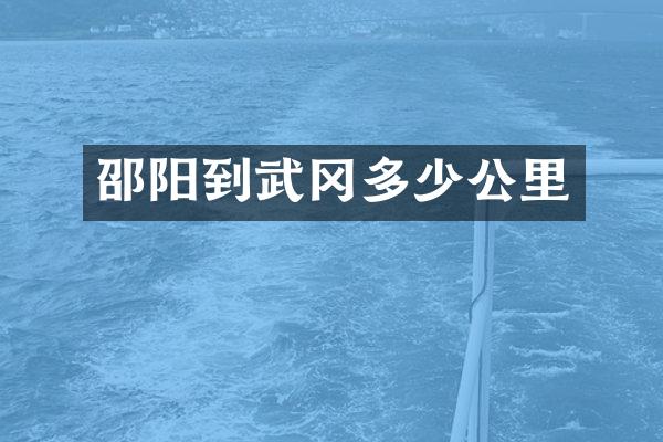 邵阳到武冈多少公里