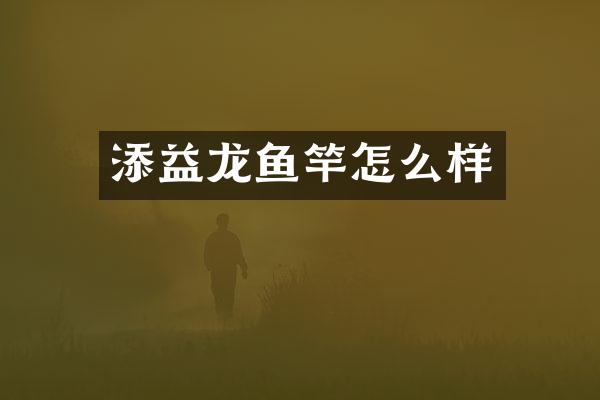 添益龙鱼竿怎么样