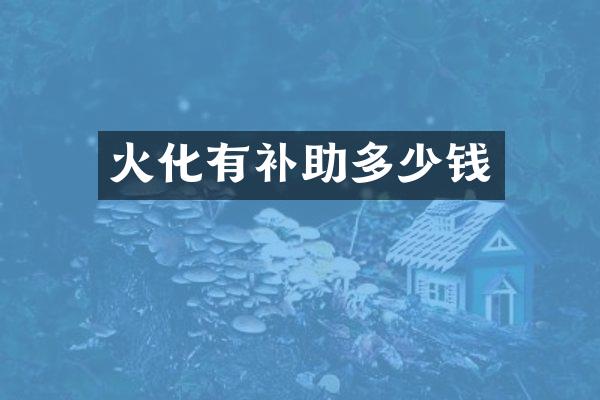 火化有补助多少钱