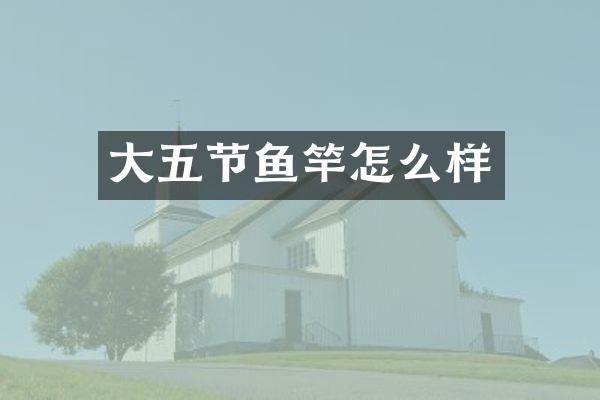 大五节鱼竿怎么样