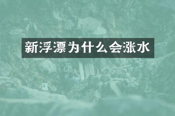 新浮漂为什么会涨水