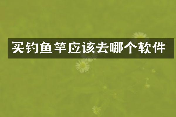 买钓鱼竿应该去哪个软件