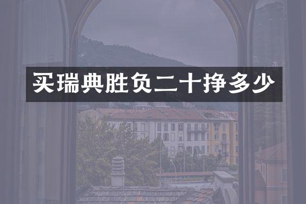买瑞典胜负二十挣多少