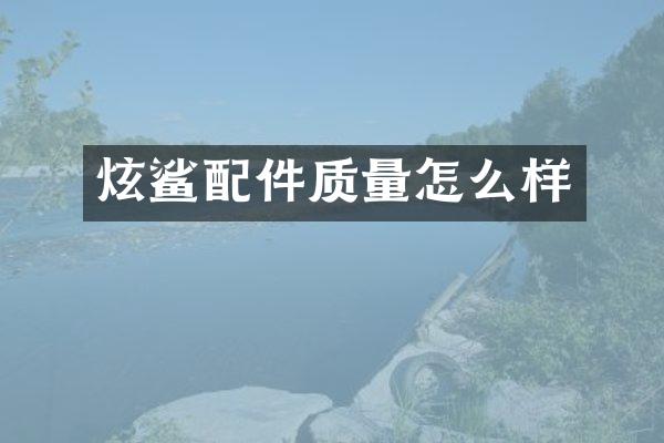 炫鲨配件质量怎么样