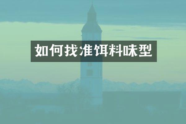 如何找准饵料味型