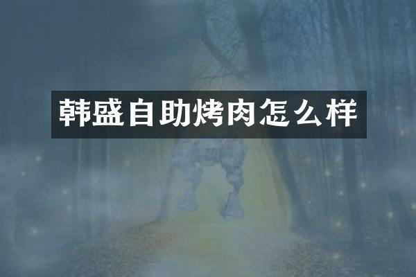 韩盛自助烤肉怎么样