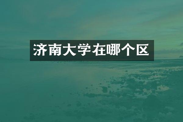 济南大学在哪个区