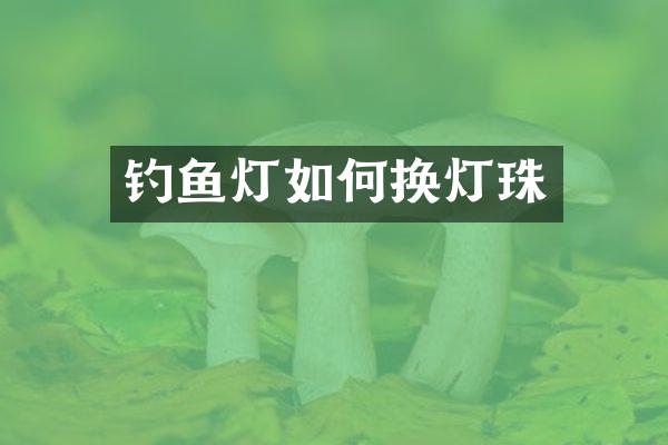钓鱼灯如何换灯珠