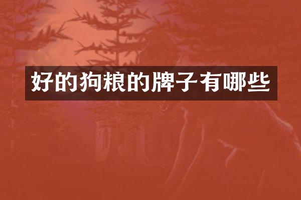 好的的牌子有哪些