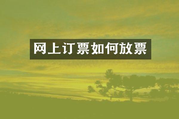 网上订票如何放票