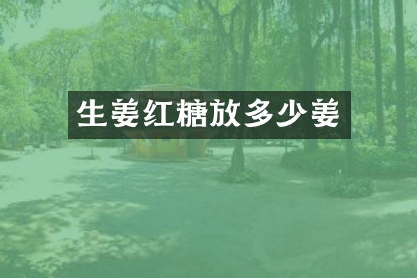 生姜红糖放多少姜