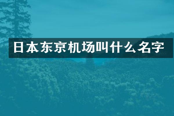 日本东京机场叫什么名字