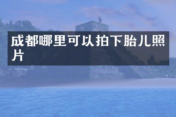 成都哪里可以拍下胎儿照片