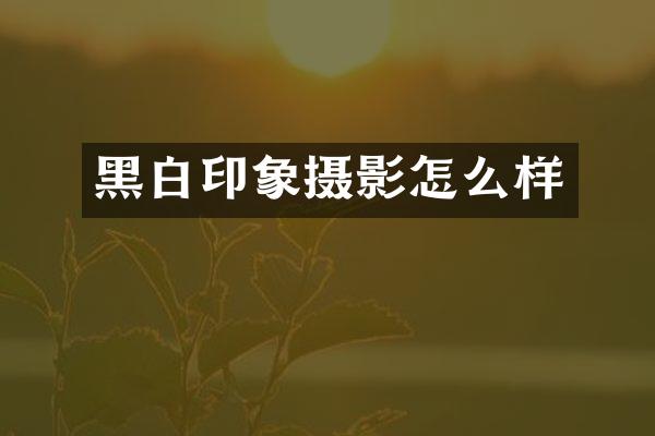 黑白印象摄影怎么样