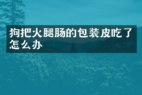 狗把火腿肠的包装皮吃了怎么办