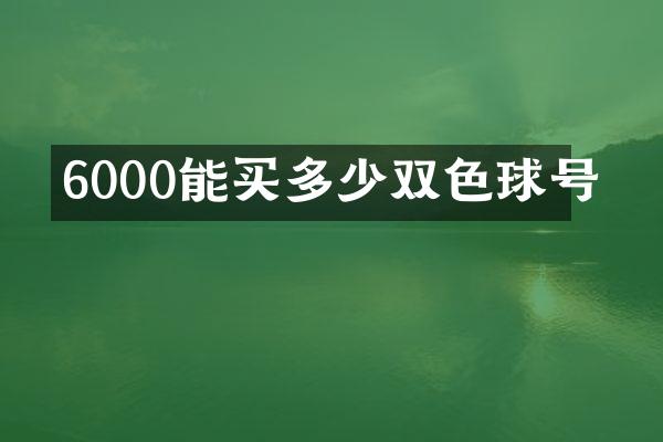 6000能买多少双色球号