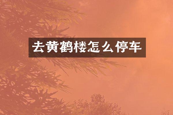 去黄鹤楼怎么停车