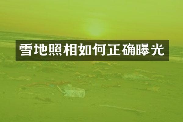 雪地照相如何正确曝光