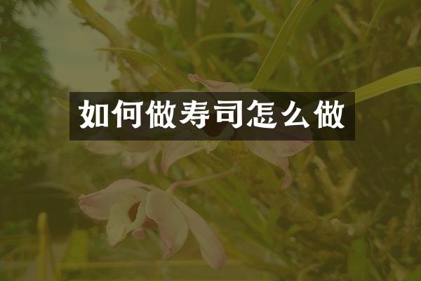 如何做寿司怎么做