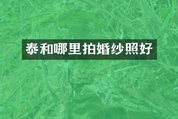 泰和哪里拍婚纱照好