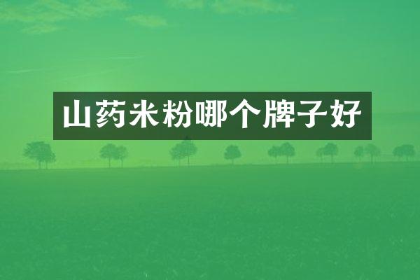 山药米粉哪个牌子好