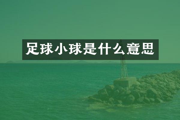 足球小球是什么意思