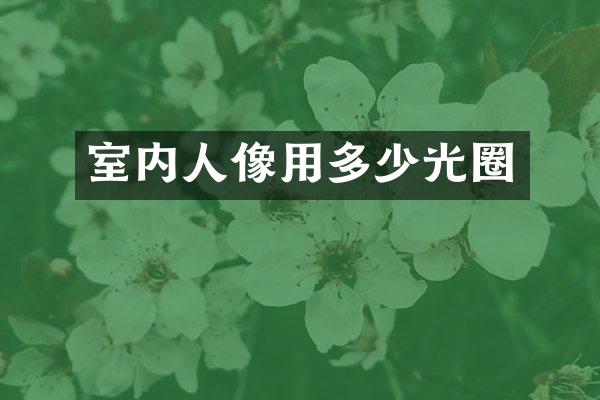 室内人像用多少光圈