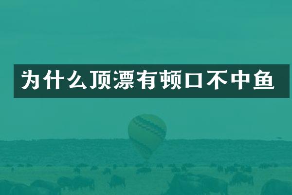 为什么顶漂有顿口不中鱼
