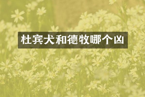 杜宾犬和德牧哪个凶