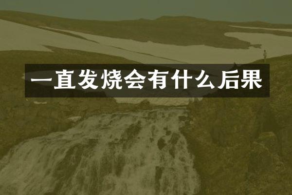 一直发烧会有什么后果