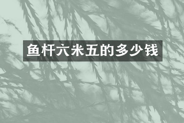 鱼杆六米五的多少钱
