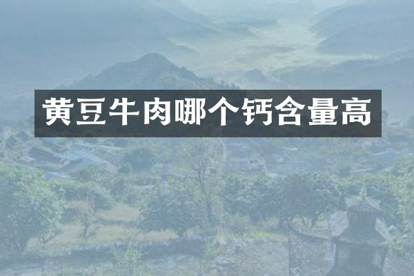 黄豆牛肉哪个钙含量高