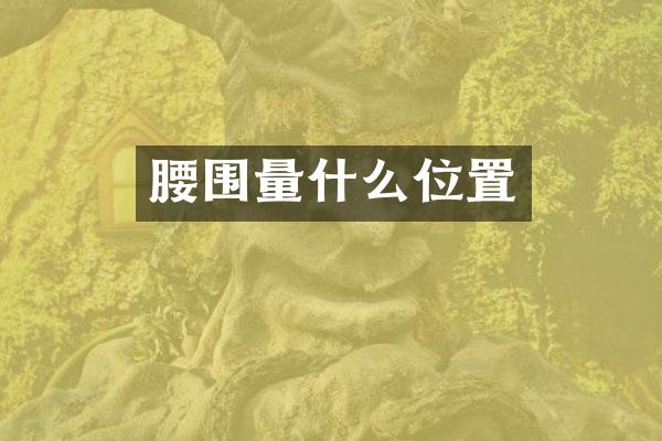 腰围量什么位置