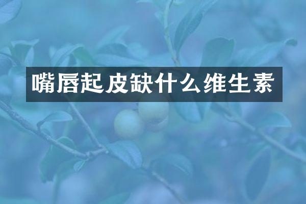 嘴唇起皮缺什么维生素