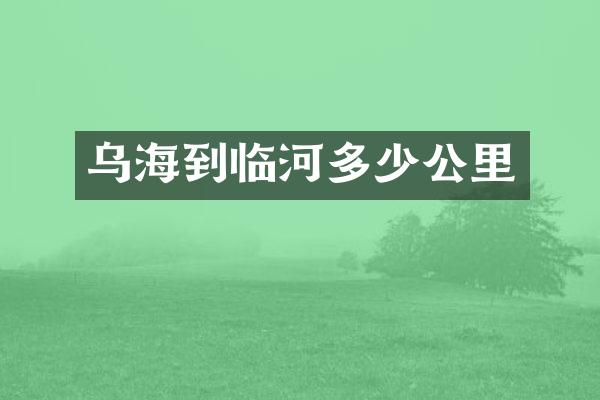 乌海到临河多少公里