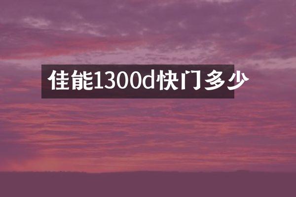 佳能1300d快门多少