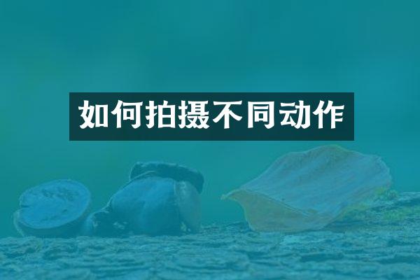 如何拍摄不同动作