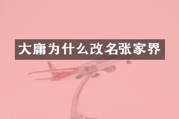 大庸为什么改名张家界