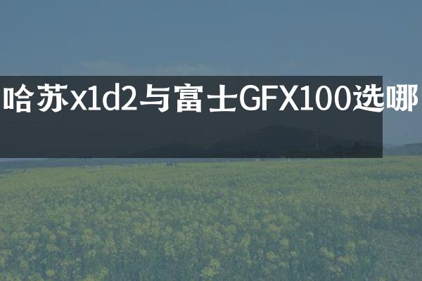 哈苏x1d2与富士GFX100选哪个