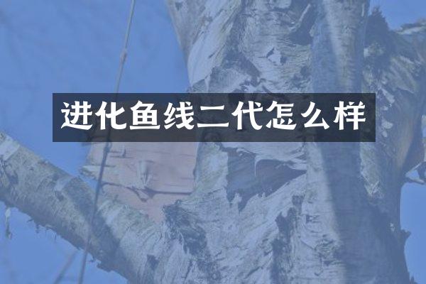 进化鱼线二代怎么样