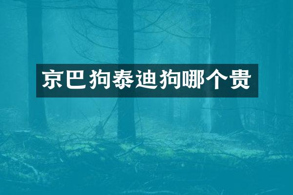 京巴狗泰迪狗哪个贵