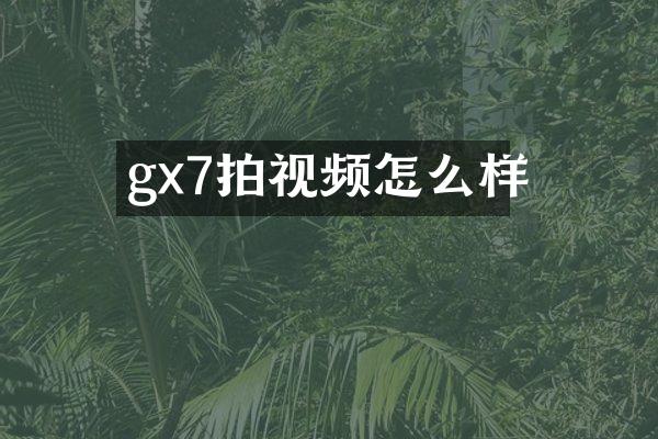 gx7拍视频怎么样